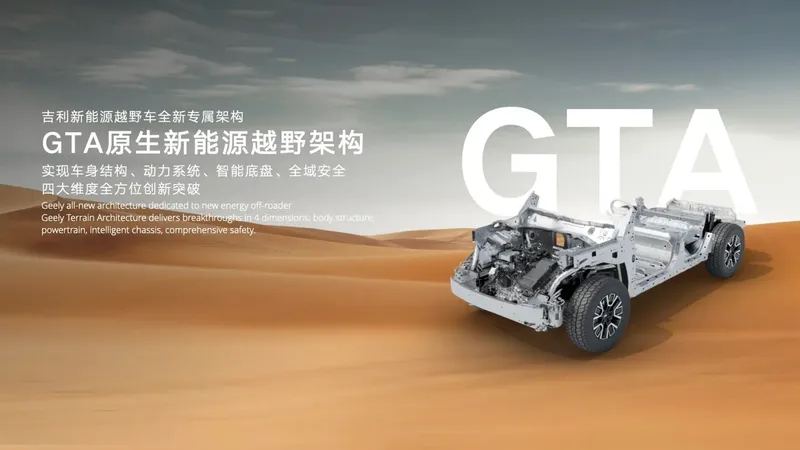 Geely presenta su “tecnología todoterreno impulsada por IA”, que debutará en un 4x4 híbrido con 4 motores y 1.128 CV