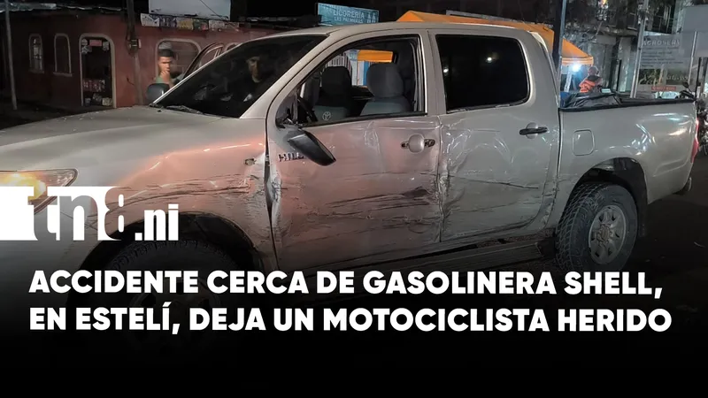 Motociclista resulta lesionado tras violento accidente en Estelí