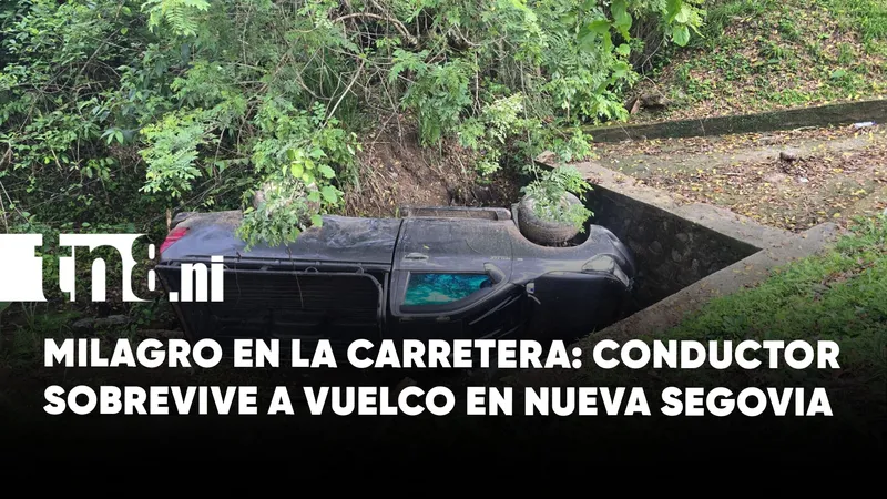 Vive de milagro tras vuelco de camioneta en El Jícaro, Nueva Segovia