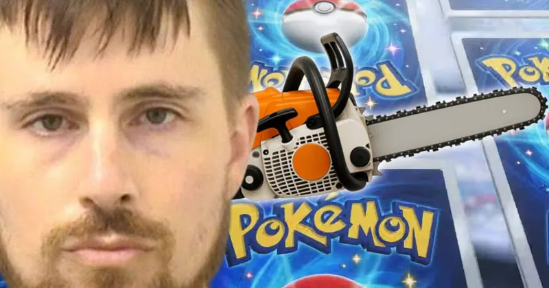 Un hombre usó una motosierra para hurtar más de $10,000 USD en cartas Pokémon de una tienda, pero se cortó durante el robo y es detenido