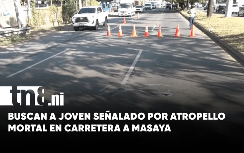 Buscan a conductor señalado por atropello mortal en carretera a Masaya