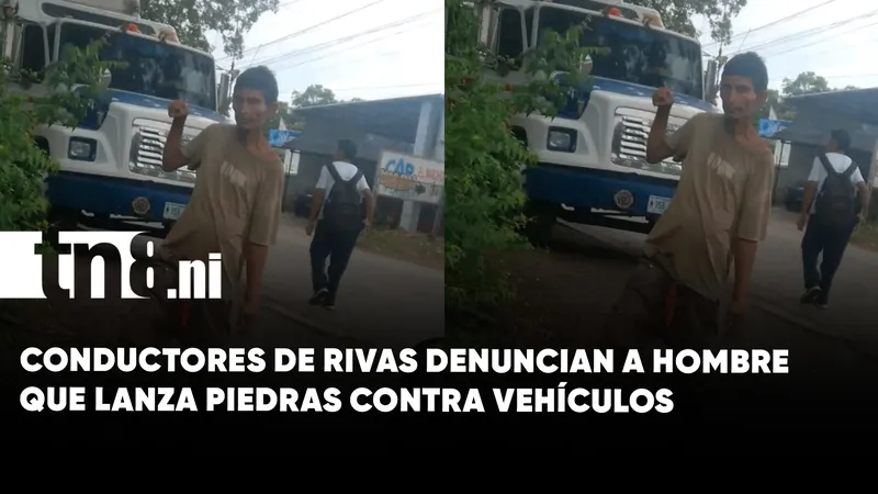 Conductores ya no aguantan el actuar violento de supuesto enfermo mental en Rivas