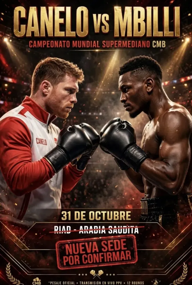 Canelo vs Mbilli cambiaría de sede y fecha tras conflicto armado en Arabia Saudita