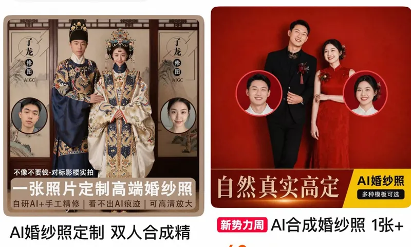 Las fotos de boda generadas por IA permiten a las jóvenes parejas chinas reducir gastos