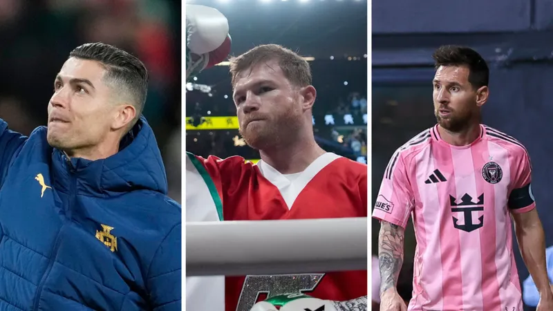 Cristiano Ronaldo, Canelo Álvarez y Messi, los tres atletas mejores pagados del 2026 en una lista de Forbes sin mujeres