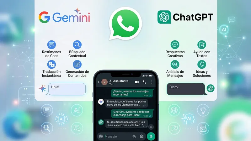 El gran cambio de WhatsApp ya se está probando: así podrás tener Gemini o ChatGPT dentro de la aplicación