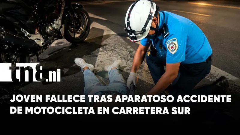 Tragedia en Carretera Sur: joven de 24 años fallece tras impactar contra un árbol