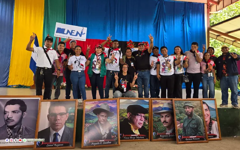 Juventud Sandinista de Las Minas se reúne en Siuna en saludo al 47/19 de la Revolución