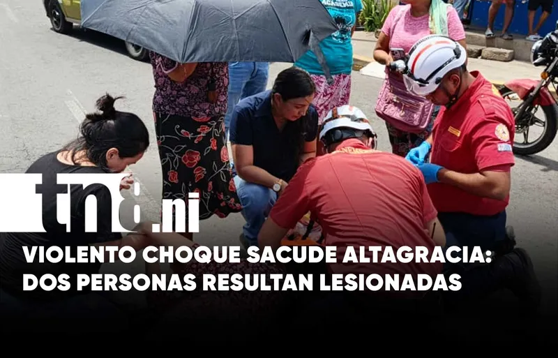 Fuerte choque en Altagracia, Managua: Víctima necesitará 15 puntadas