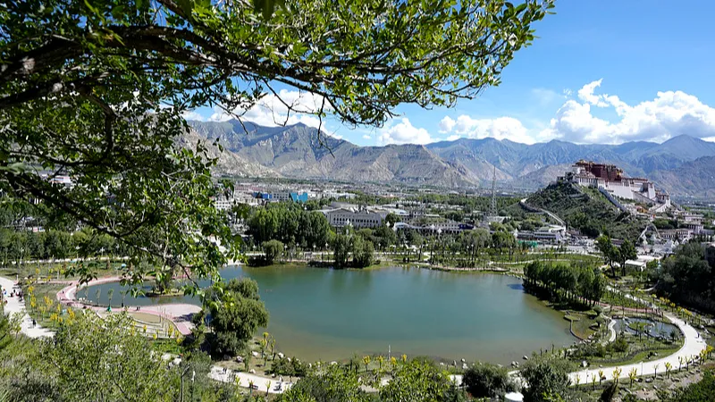 Lhasa está convirtiendo las montañas áridas en un paisaje verde