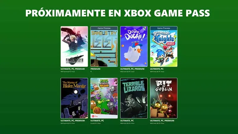 Próximamente en XBOX Game Pass: Final Fantasy VII