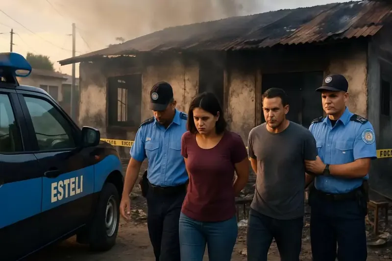 Detienen a pareja señalada de provocar incendio intencional en vivienda de Estelí