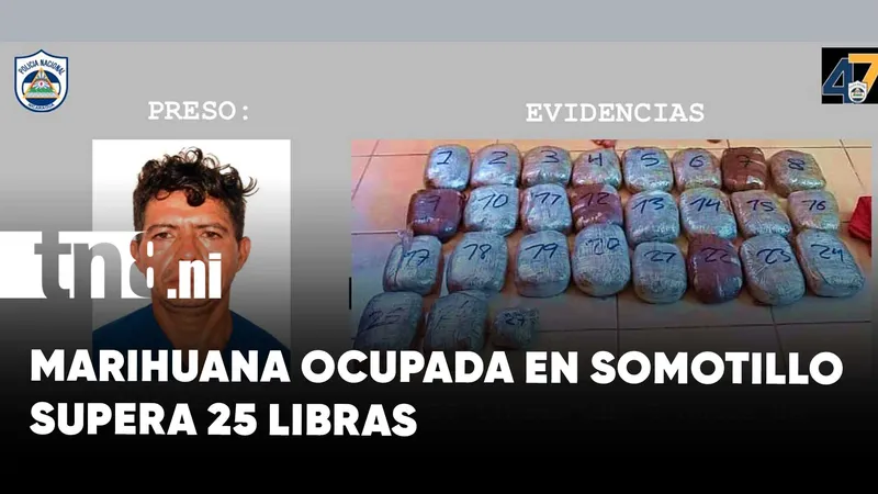 Golpe al narcotráfico en Somotillo: Policía ocupa más de 25 libras de marihuana