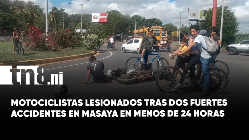 Dos accidentes en 24 horas dejan motociclistas heridos en la rotonda Las Flores de...