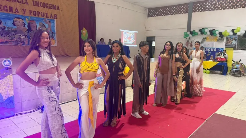 Jóvenes del Colegio Maestro Gabriel rinden homenaje a la herencia indígena de Nicaragua