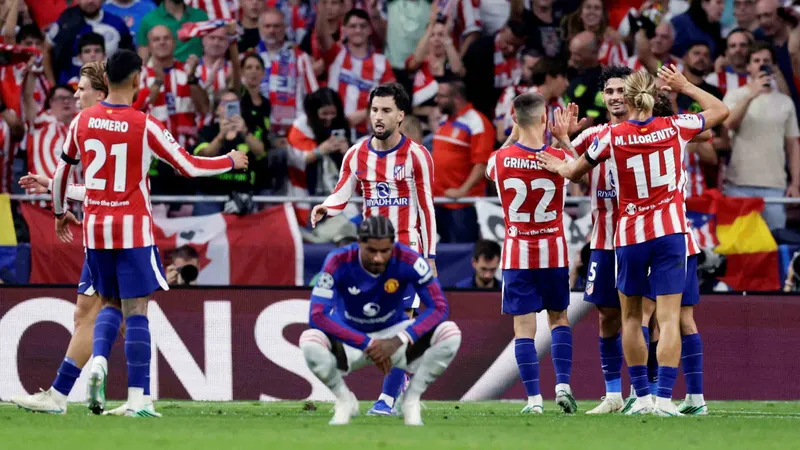 Manchester United se derrumba ante un Atlético de Madrid letal