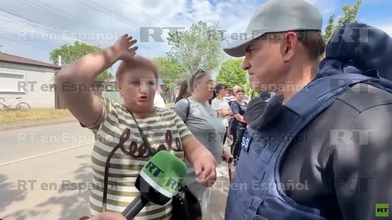 Residente de Donbass a Kiev: "Váyanse de nuestra tierra, es rusa y estamos con los rusos"
