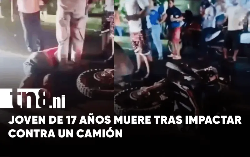 Adolescente de 17 años muere tras impactar contra un camión en Mulukukú