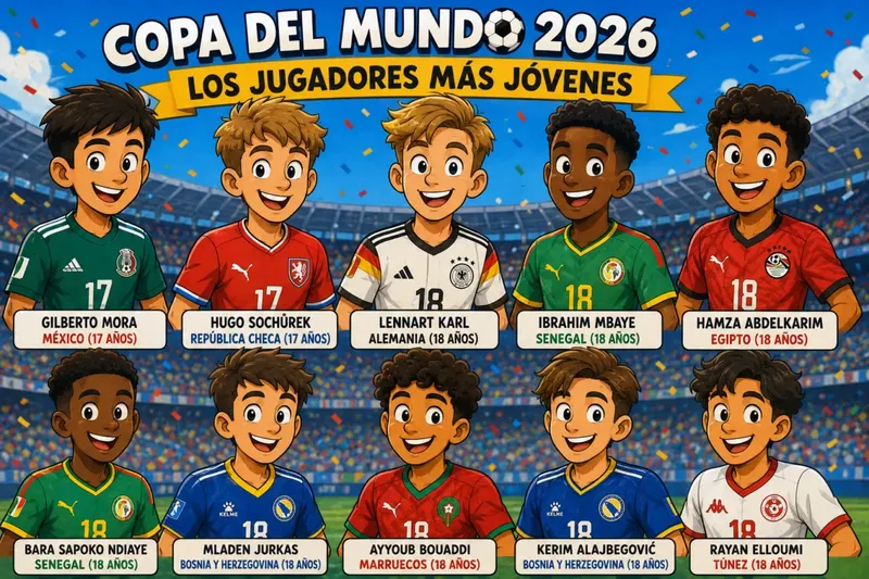 Un mexicano encabeza la lista de los jugadores más jóvenes de la Copa del Mundo