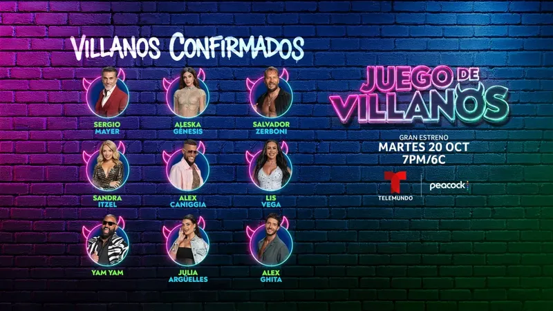 Este es el segundo grupo de famosos confirmado para “Juego de Villanos”