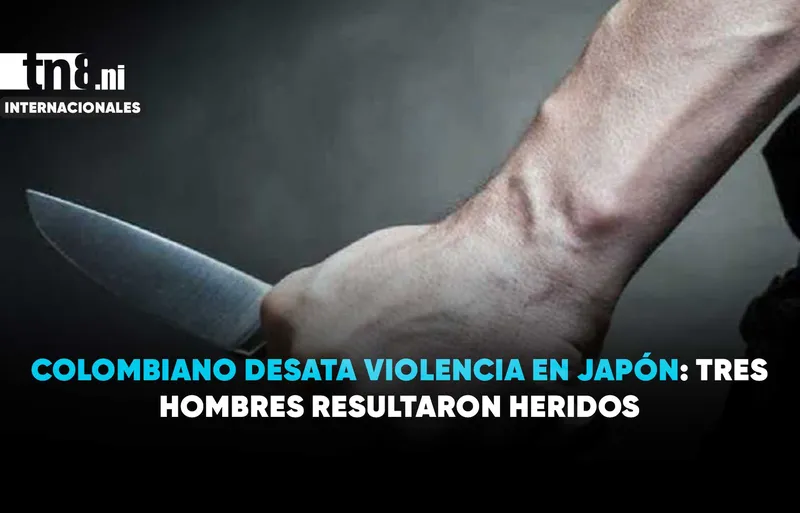 Tres hombres heridos en Japón tras ser atacados por un colombiano armado