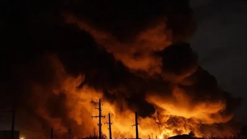 Explosiones e incendio sacuden instalaciones saudíes de Aramco en Yizán