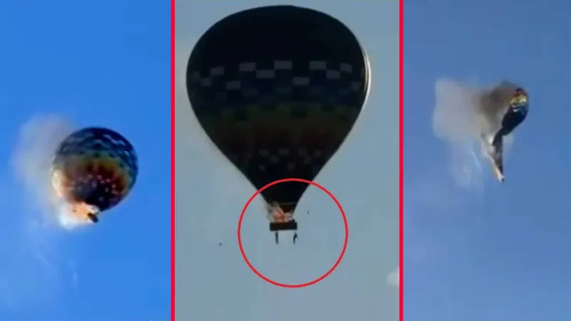 ¡Otra tragedia de vuelo en globo! Se incendia con 21 pasajeros y una familia de 8 murió LANZÁNDOSE