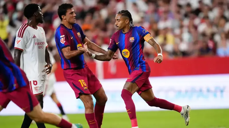 Otro golazo de Raphinha para empatar en el Pizjuán