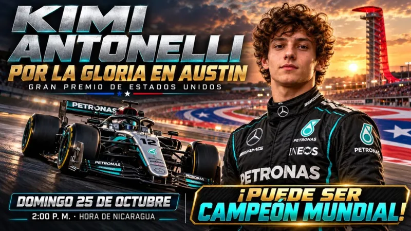 Kimi Antonelli podría hacer historia este domingo en Austin, Texas