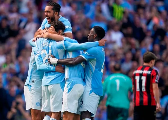 Man City remonta al final y vence 2-1 a Bournemouth en su debut