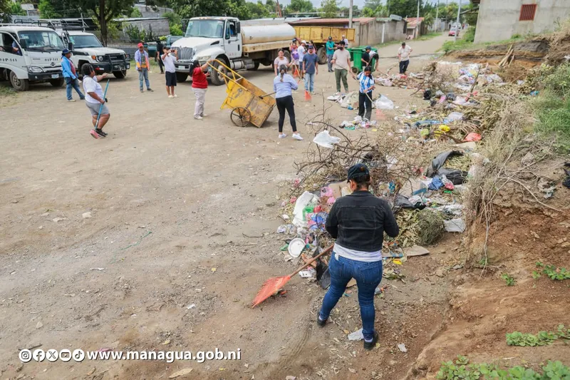 Managua elimina 250 toneladas de basura en 17 jornadas de limpieza comunitaria