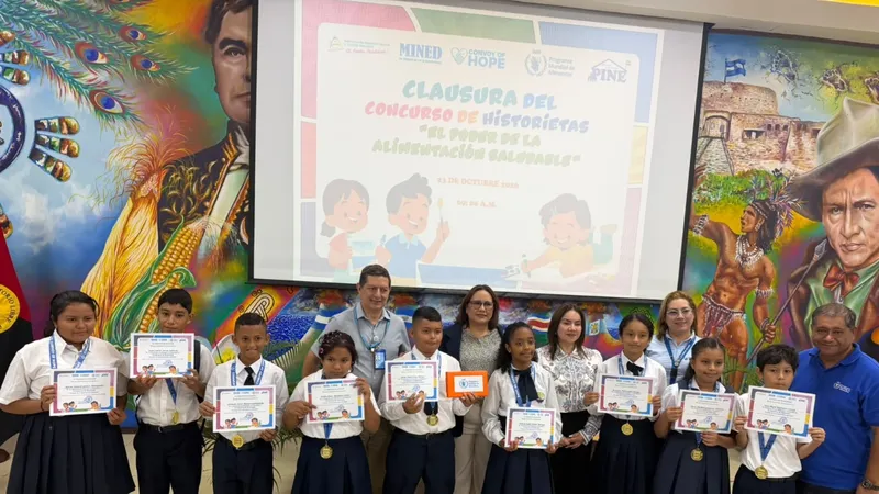 Reconocen la creatividad estudiantil en alimentación saludable y seguridad alimentaria en Nicaragua
