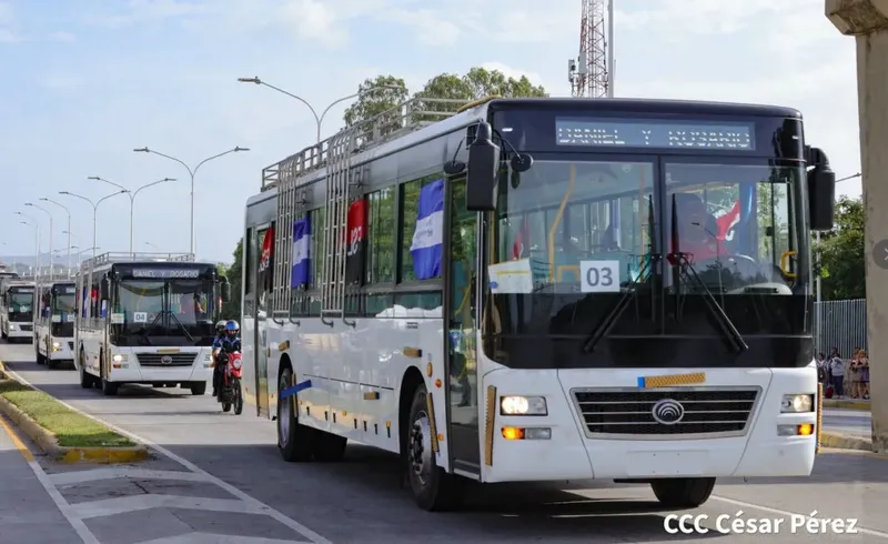 Nicaragua recibe 80 nuevos autobuses para fortalecer el transporte colectivo