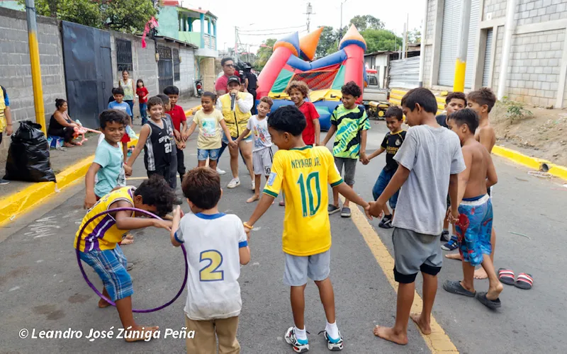 Juventud Sandinista realiza Festival Infantil en el barrio Benedicto Valverde en Managua