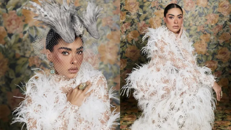 Galilea Montijo demuestra que existe el amor a primera vista con su vestido de plumas en LCDF