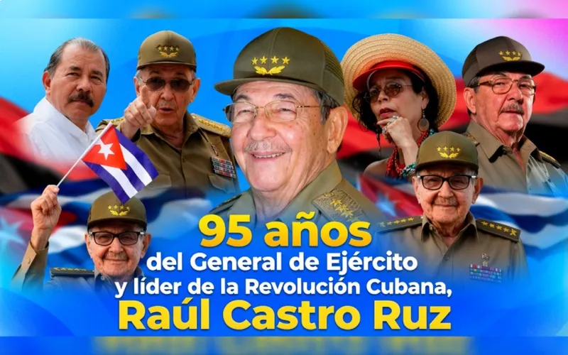 Con música, poesía y hermandad: Nicaragua celebra natalicio del General de Ejército Raúl Castro