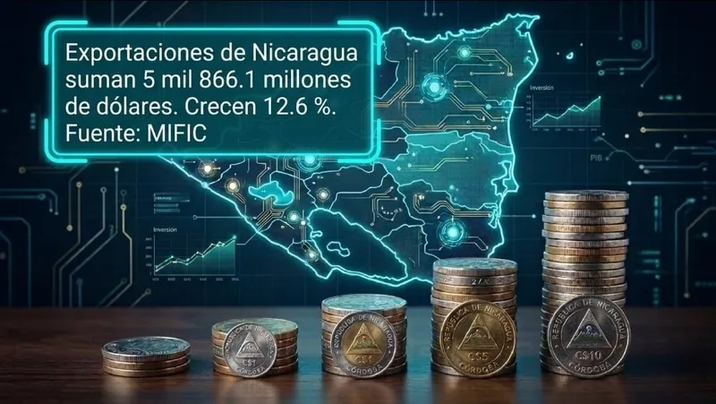 Comercio exterior de Nicaragua crece un 12.6 % y apunta a cerrar 2026 con U$9,000 millones