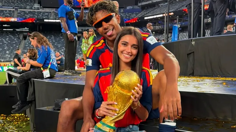 Así celebraron Lamine Yamal y su novia Inés García el triunfo de España en el Mundial