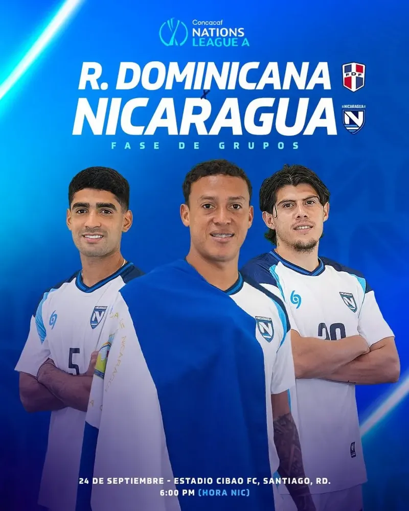 Selección de fútbol de Nicaragua se mide a dominicana en inicio de la Liga de Naciones