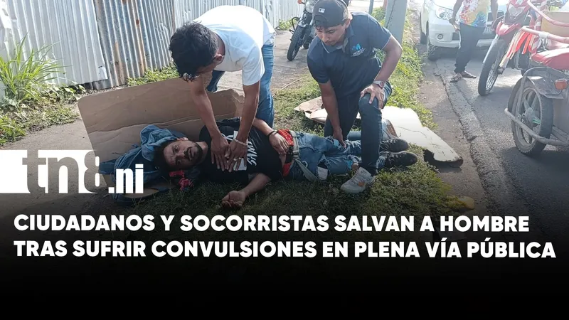 Hombre sufre convulsiones y es trasladado de emergencia al Hospital Alemán Nicaragüense