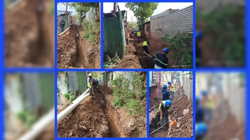 ENACAL ejecuta ampliación del alcantarillado sanitario en el barrio La Primavera de Managua