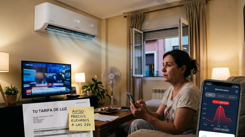 Si tienes esta tarifa de luz, poner hoy el aire acondicionado a las 21:00 te puede salir muy caro: esta es la hora más barata