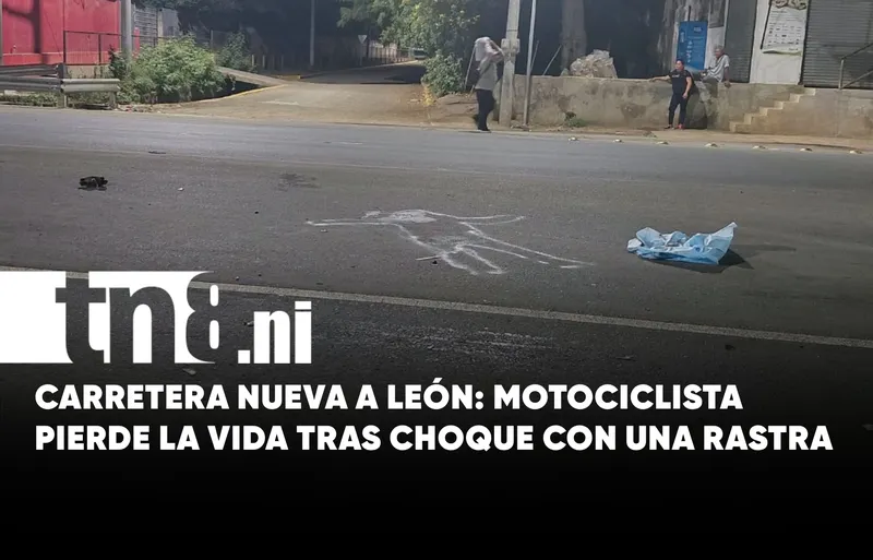 Terrible: Motociclista muere tras impactar contra una rastra en la carretera Nueva a León