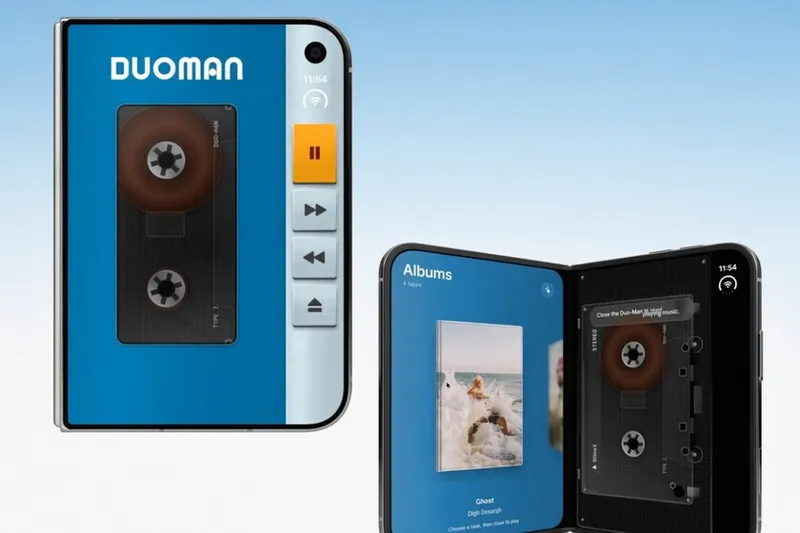 Han convertido el iPhone Duo en un Walkman (y la cinta se rebobina con el Apple Pencil)