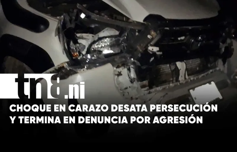 Accidente entre camionetas termina con denuncia por agresión en Carazo