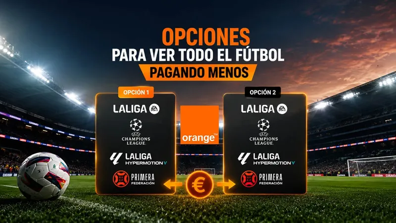 Orange te da dos opciones para ver el fútbol de LaLiga, Champions y Primera Federación pagando menos