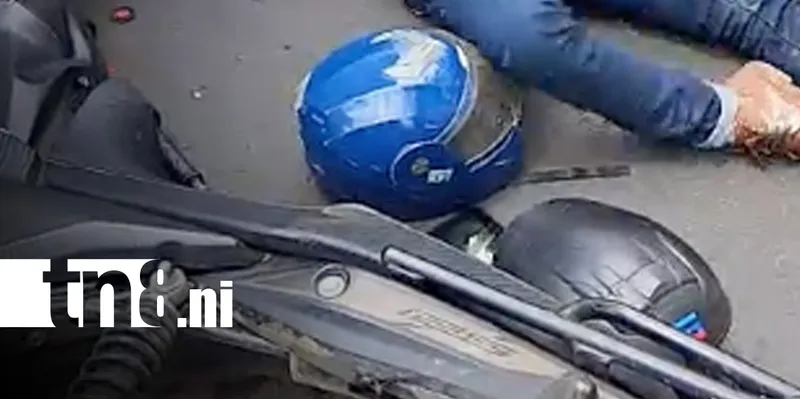 Managua: motociclista lesionado tras colisionar con bus de la ruta 154