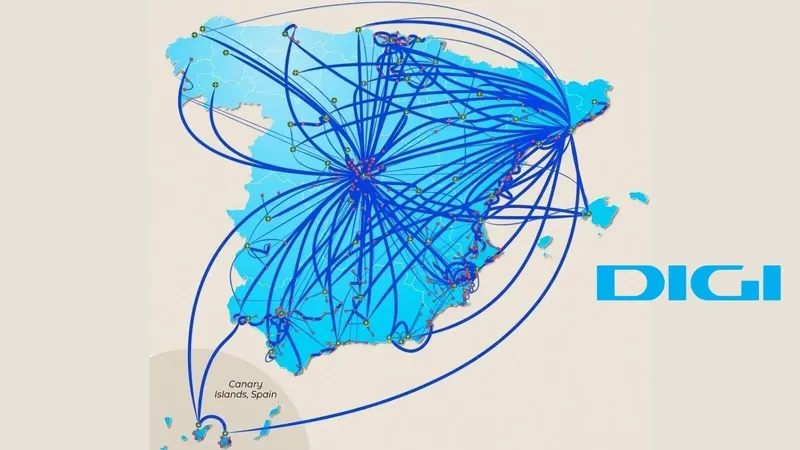 Digi desvela el mapa de su red de fibra en España: el secreto mejor guardado de su conexión cubre 14000 km