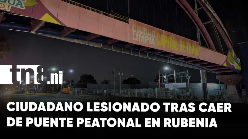 Ciudadano lesionado tras caer de puente peatonal en Rubenia