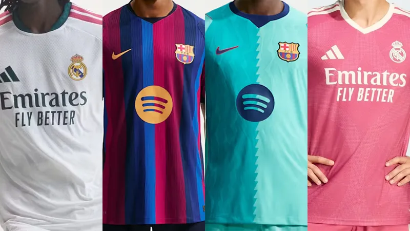 Todas las camisetas del Real Madrid y el Barcelona edición 2026/27